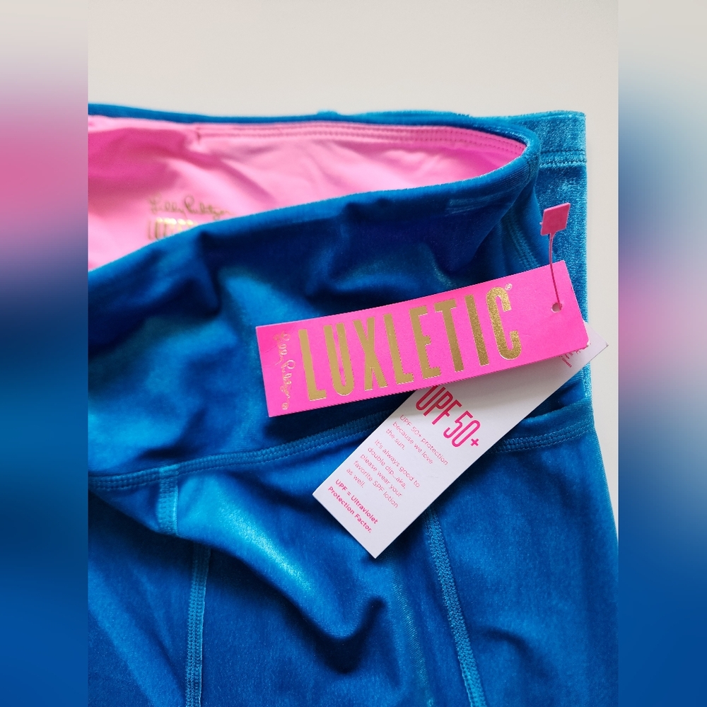 Lilly Pulitzer Weekender Luxletic High Rise Velour Leggings & Cassis Top Set NWT - Picture 15 of 16
